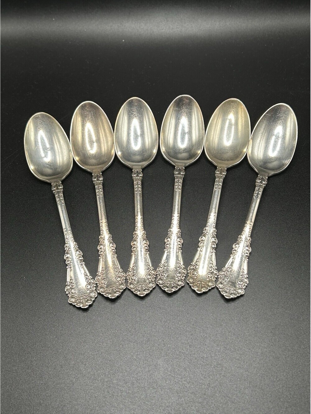 Vintage Set Of 6-1847 Roger Bros XS Triple Berkshire Teaspoons Silver-plate 6"